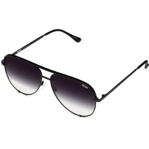 Quay Aviator Sunglasses, High Key Black Fade, Oversize Fit, NEW with case